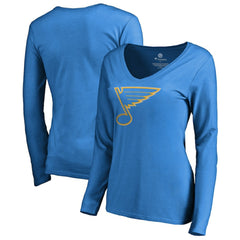 St. Louis Blues Women's Team Alternate Long Sleeve V-Neck T-Shirt - Blue | US 3310020