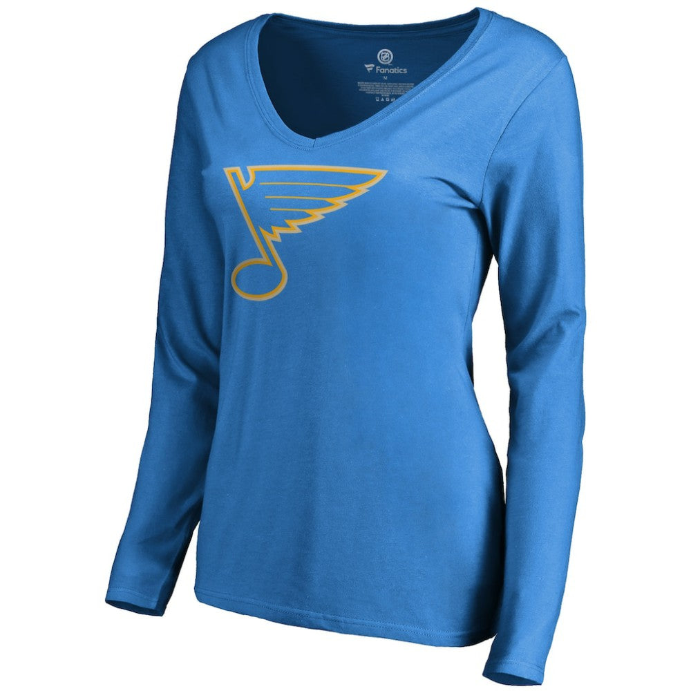 St. Louis Blues Women's Team Alternate Long Sleeve V-Neck T-Shirt - Blue | US 3310020