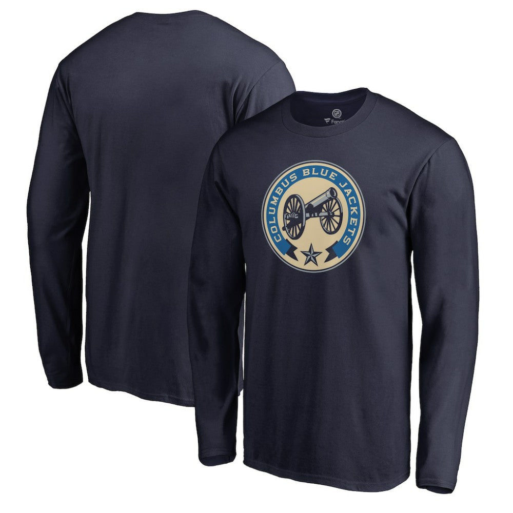 Columbus Blue Jackets Team Alternate Long Sleeve T-Shirt - Navy | US 3310085