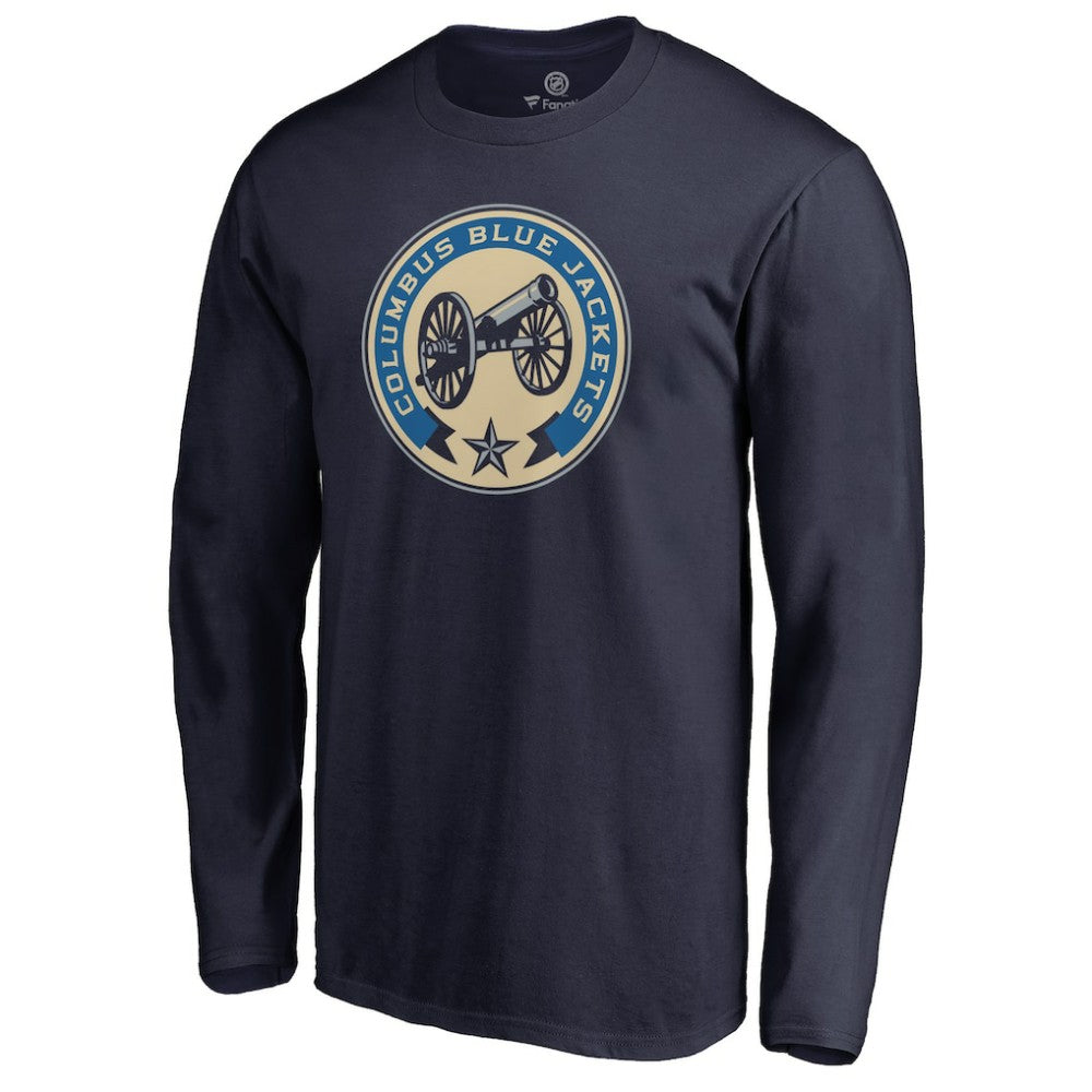 Columbus Blue Jackets Team Alternate Long Sleeve T-Shirt - Navy | US 3310085
