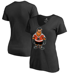 Philadelphia Flyers Women's Gritty V-Neck T-Shirt - Black | US 3310278