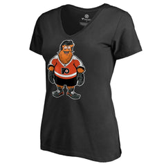 Philadelphia Flyers Women's Gritty V-Neck T-Shirt - Black | US 3310278