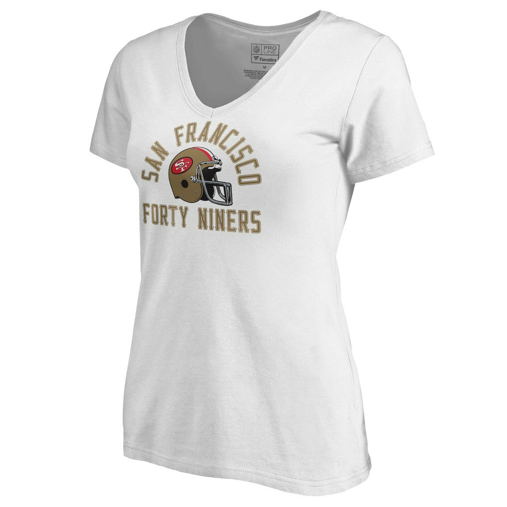 San Francisco 49ers Women's Quinten Helmet T-Shirt - White T-shirts