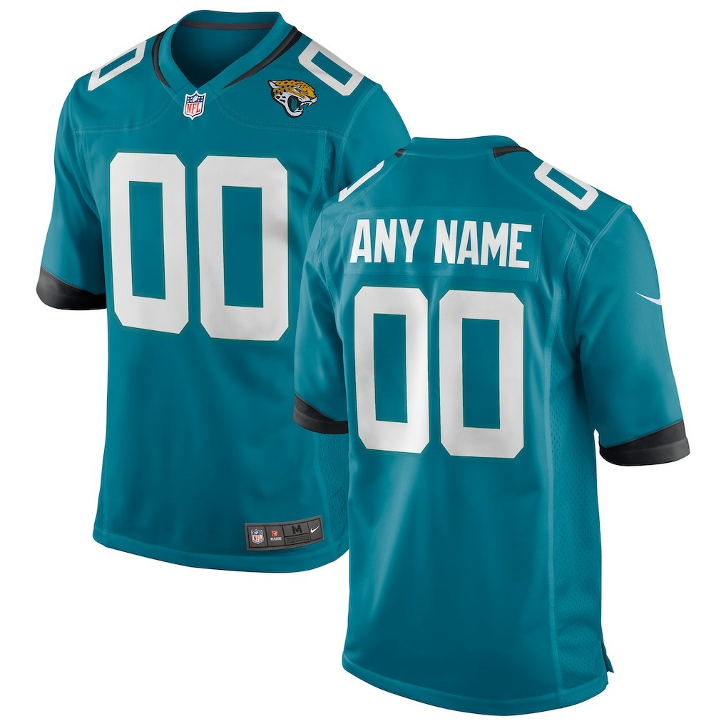 Jacksonville Jaguars Youth Custom Game Jersey - Teal Jerseys