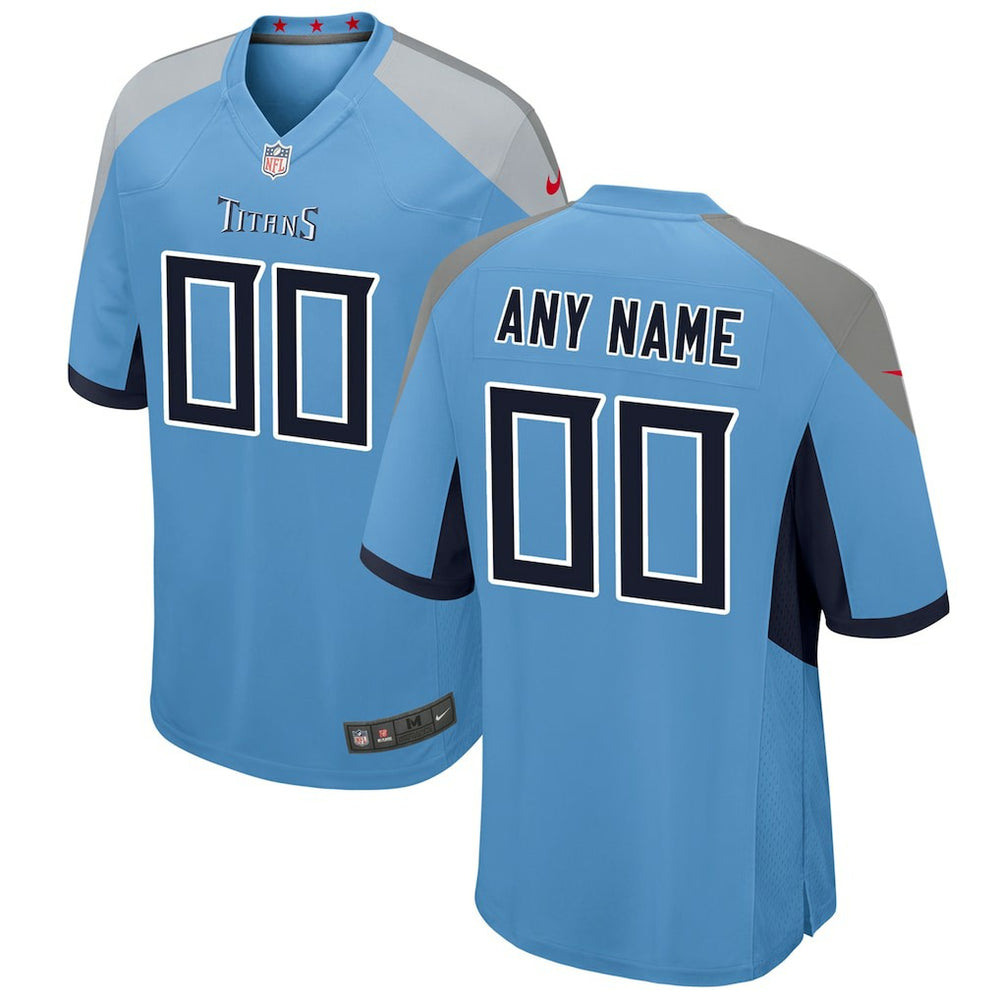Tennessee Titans Youth Alternate Custom Game Jersey - Light Blue Jerseys