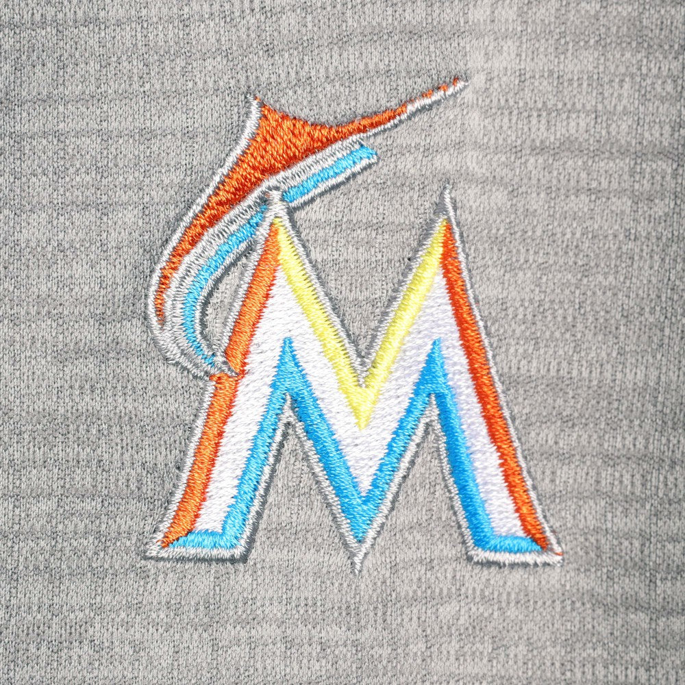 Miami Marlins Vineyard Vines Performance Sankaty Half-Zip Pullover Top - Heather Gray Pullover