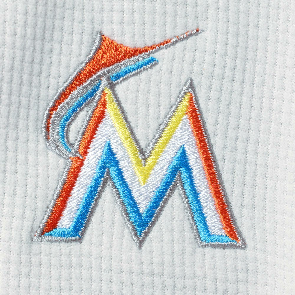 Miami Marlins Vineyard Vines Women's Performance Grid Half-Zip Pullover Top - Gray Pullover