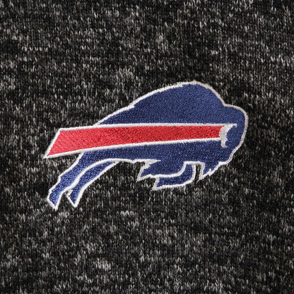 Buffalo Bills Antigua Fortune Quarter-Zip Pullover Jacket - Heathered Black Pullover