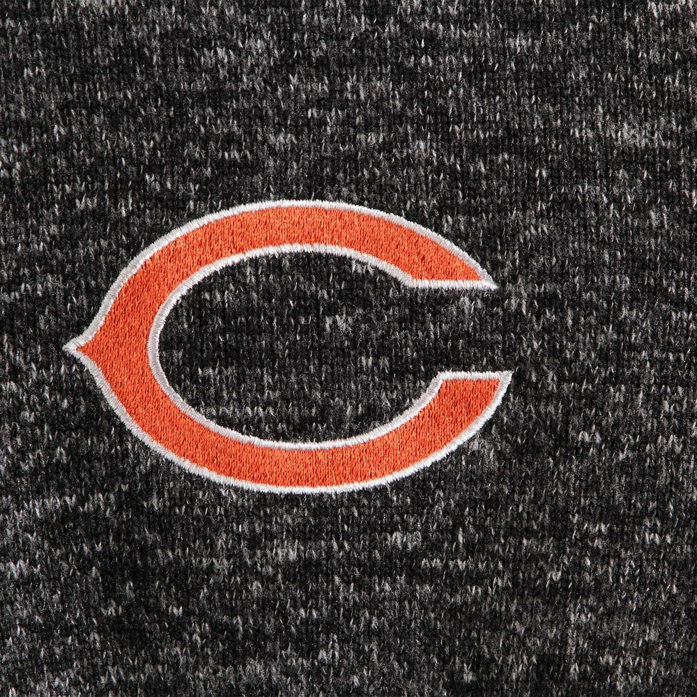 Chicago Bears Antigua Fortune Quarter-Zip Pullover Jacket - Heather Black Pullover