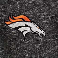 Denver Broncos Antigua Fortune Quarter-Zip Pullover Jacket - Heather Black Pullover