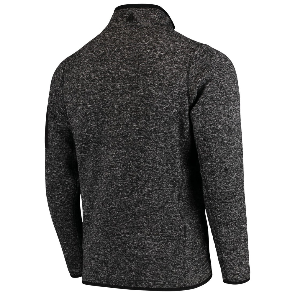 Denver Broncos Antigua Fortune Quarter-Zip Pullover Jacket - Heather Black Pullover