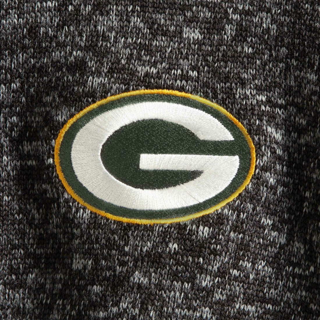 Green Bay Packers Antigua Fortune Quarter-Zip Pullover Jacket - Heather Black Pullover