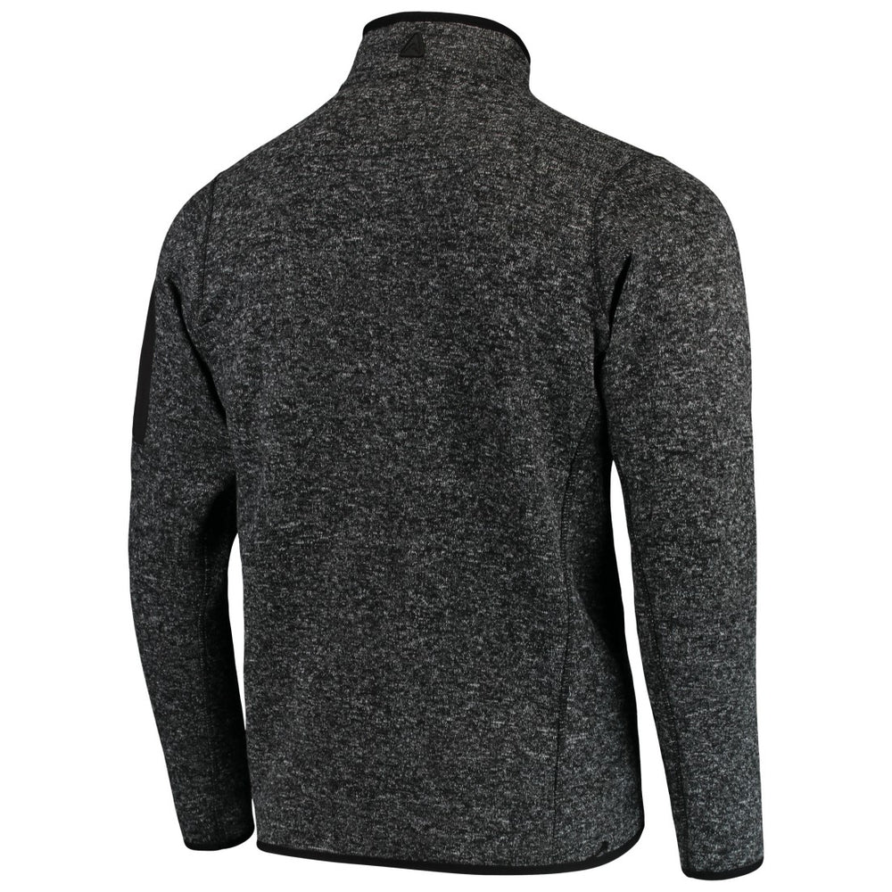 Green Bay Packers Antigua Fortune Quarter-Zip Pullover Jacket - Heather Black Pullover