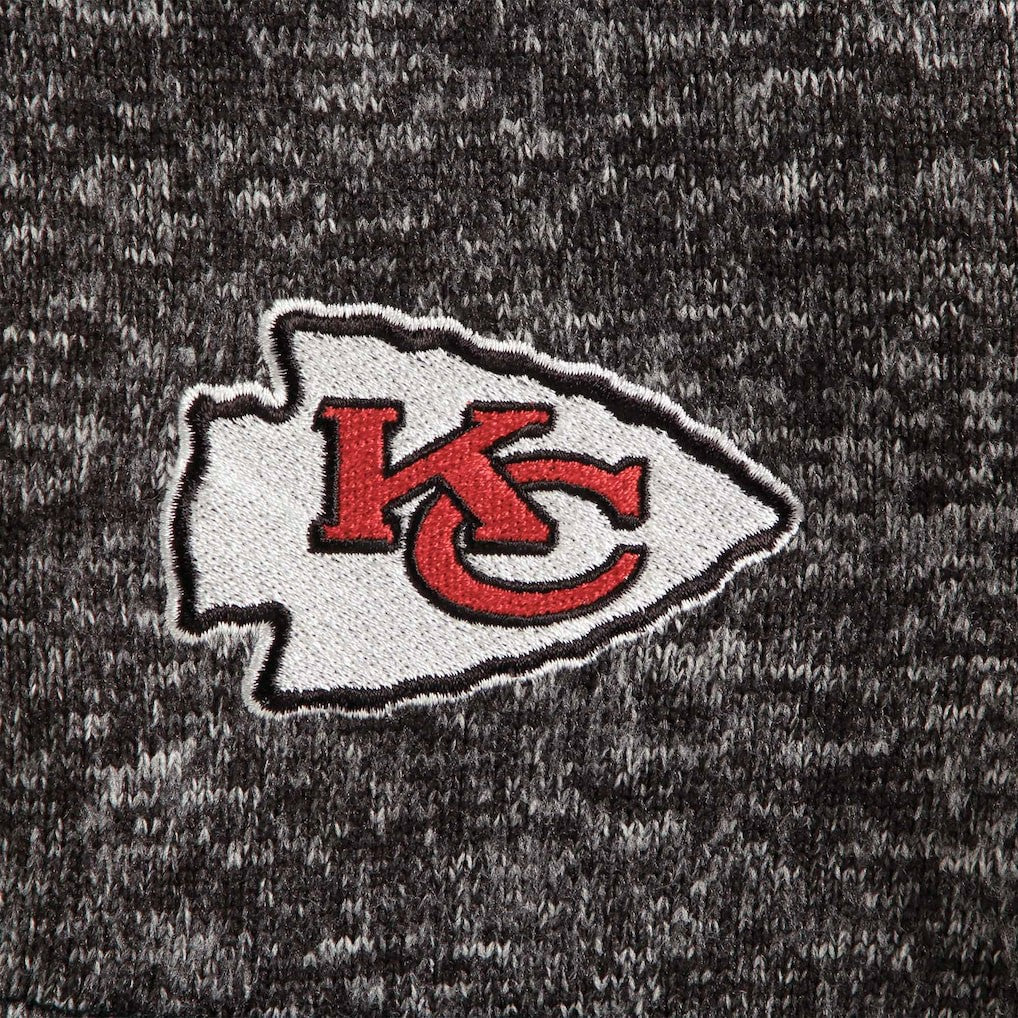 Kansas City Chiefs Antigua Fortune Quarter-Zip Pullover Jacket - Heather Black Pullover
