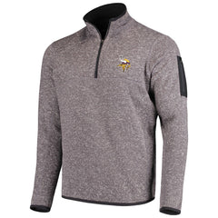Minnesota Vikings Antigua Fortune Quarter-Zip Pullover Jacket - Charcoal Pullover
