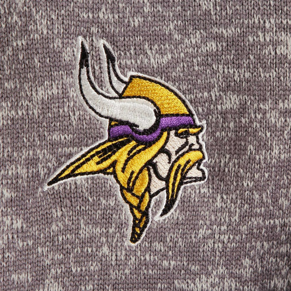 Minnesota Vikings Antigua Fortune Quarter-Zip Pullover Jacket - Charcoal Pullover