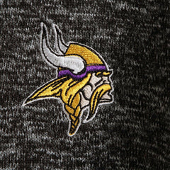Minnesota Vikings Antigua Fortune Quarter-Zip Pullover Jacket - Heather Black Pullover