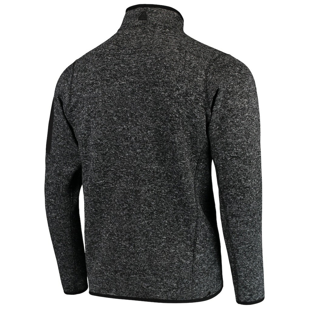 Minnesota Vikings Antigua Fortune Quarter-Zip Pullover Jacket - Heather Black Pullover
