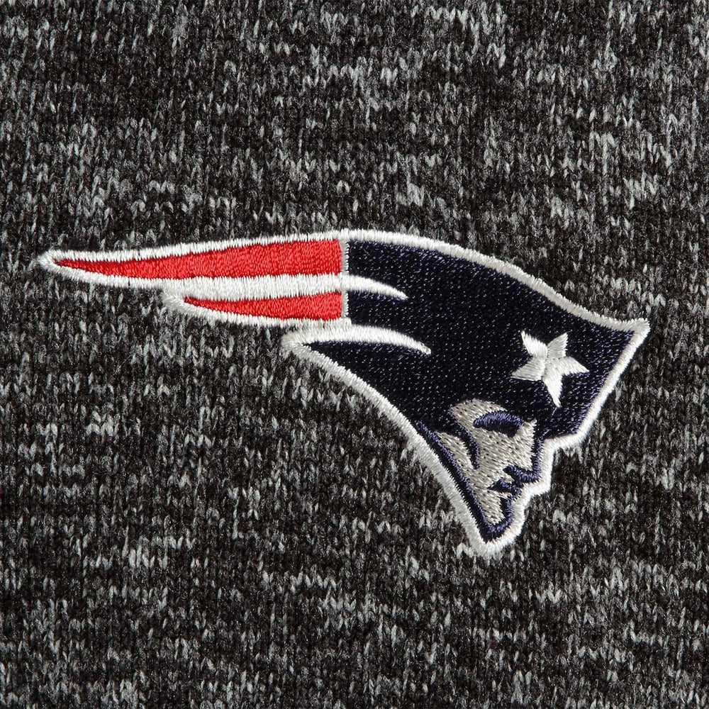 New England Patriots Antigua Fortune Quarter-Zip Pullover Jacket - Heather Black Pullover