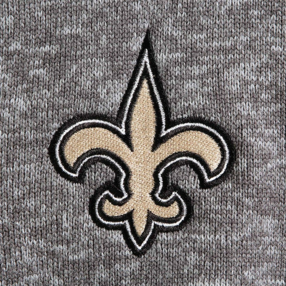 New Orleans Saints Antigua Fortune Quarter-Zip Pullover Jacket - Charcoal Pullover