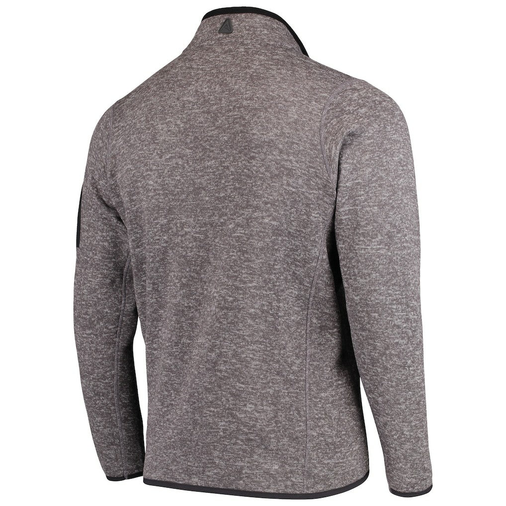 Philadelphia Eagles Antigua Fortune Quarter-Zip Pullover Jacket - Charcoal Pullover