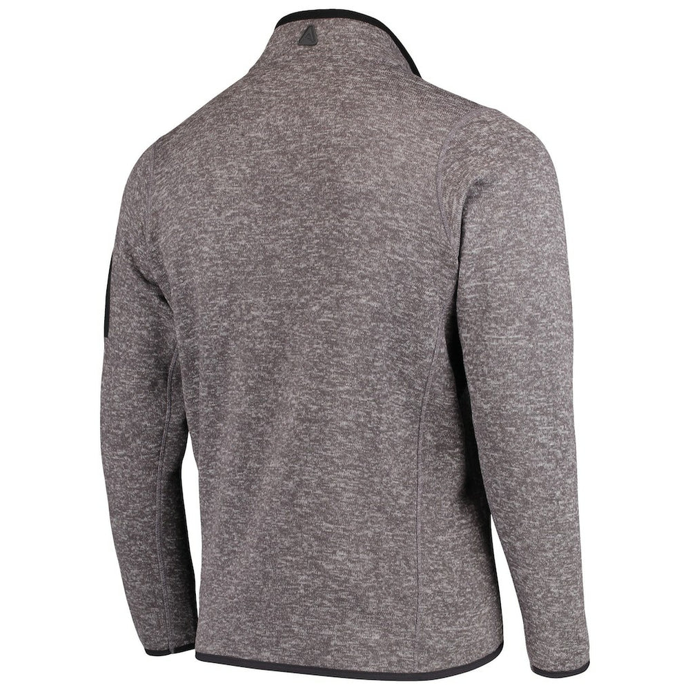 Philadelphia Eagles Antigua Fortune Quarter-Zip Pullover Jacket - Charcoal Pullover