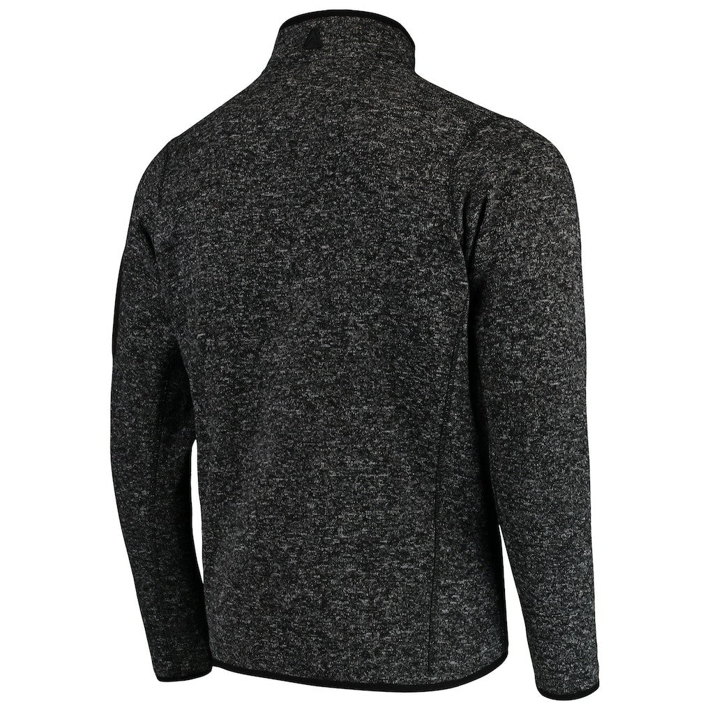 Pittsburgh Steelers Antigua Fortune Quarter-Zip Pullover Jacket - Heather Black Pullover