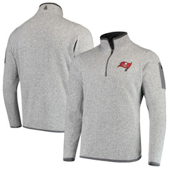 Tampa Bay Buccaneers Antigua Fortune Quarter-Zip Pullover Jacket - Heather Black Pullover