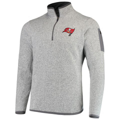 Tampa Bay Buccaneers Antigua Fortune Quarter-Zip Pullover Jacket - Heather Black Pullover