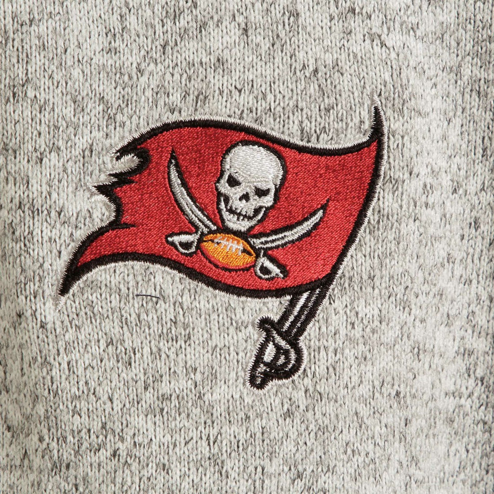 Tampa Bay Buccaneers Antigua Fortune Quarter-Zip Pullover Jacket - Heather Black Pullover