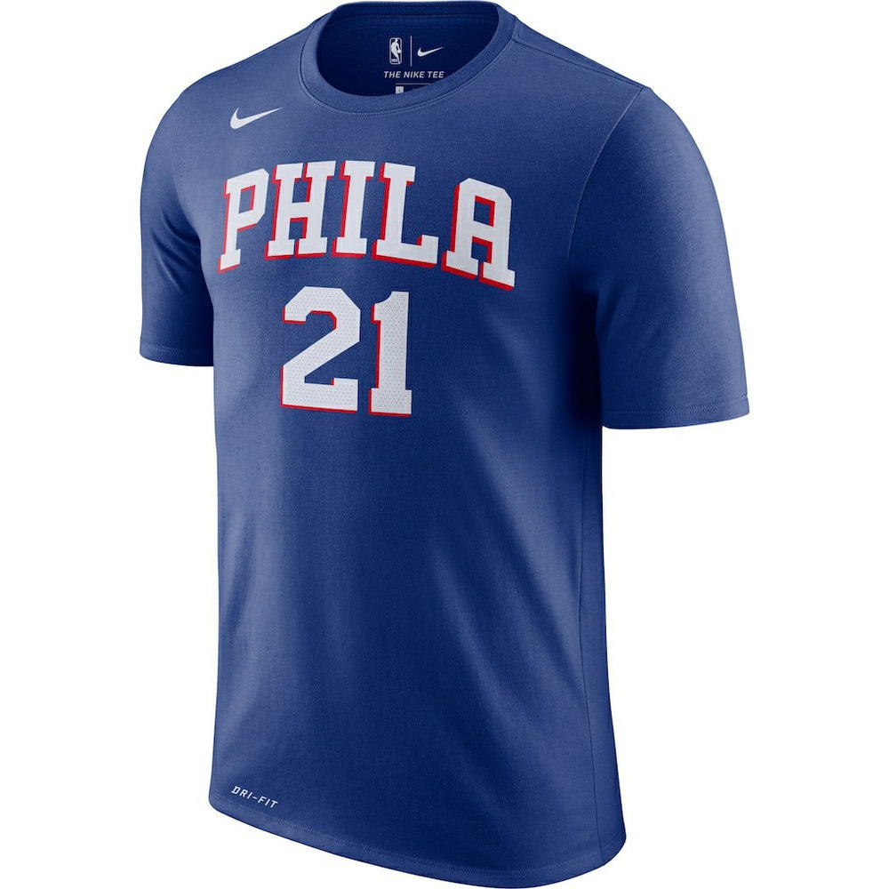 Joel Embiid Philadelphia 76ers Player Name & Number Performance T-Shirt Royal - Nike