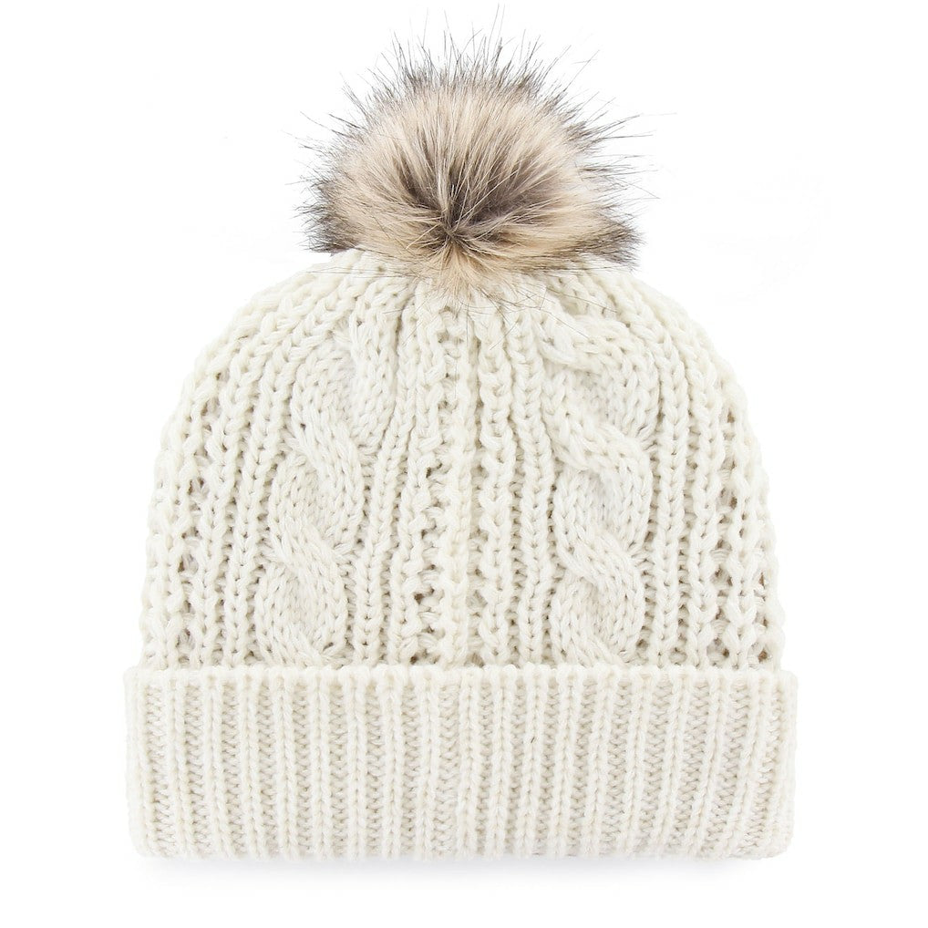 San Francisco 49ers '47 Women's Meeko Cuffed Knit Hat With Pom - White Hats