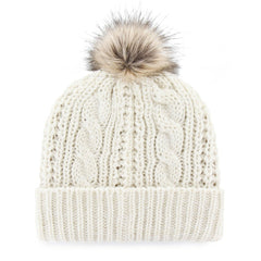 San Francisco 49ers '47 Women's Meeko Cuffed Knit Hat With Pom - White Hats
