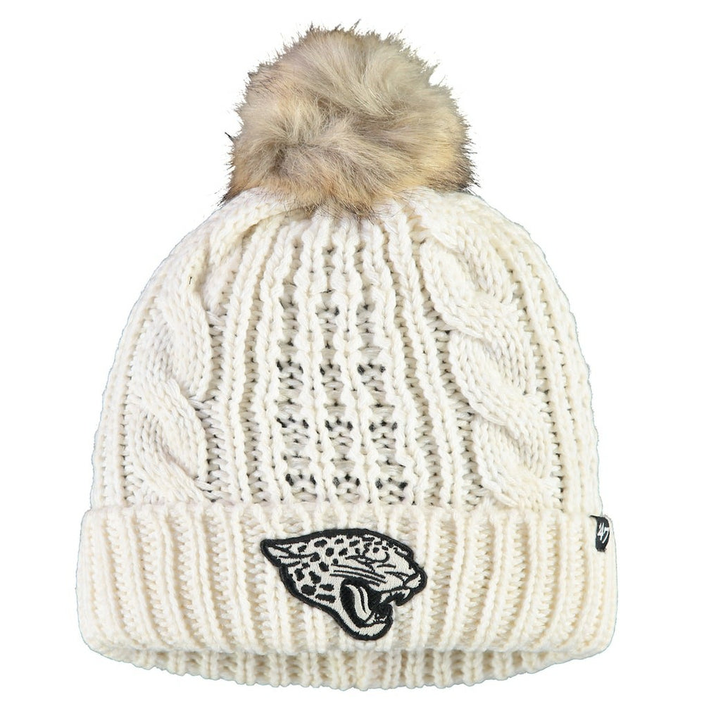 Jacksonville Jaguars '47 Women's Meeko Cuffed Knit Hat With Pom - Cream Hats