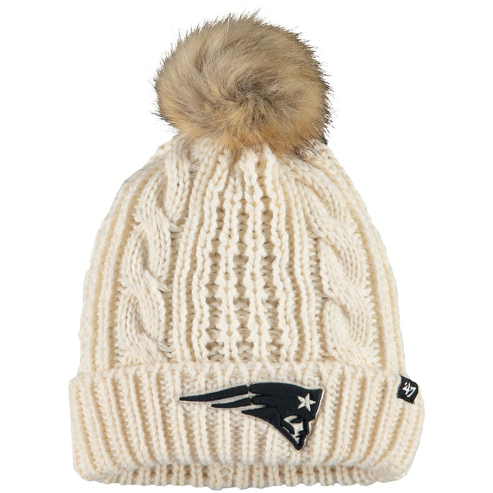 New England Patriots '47 Women's Meeko Cuffed Knit Hat - Cream Hats