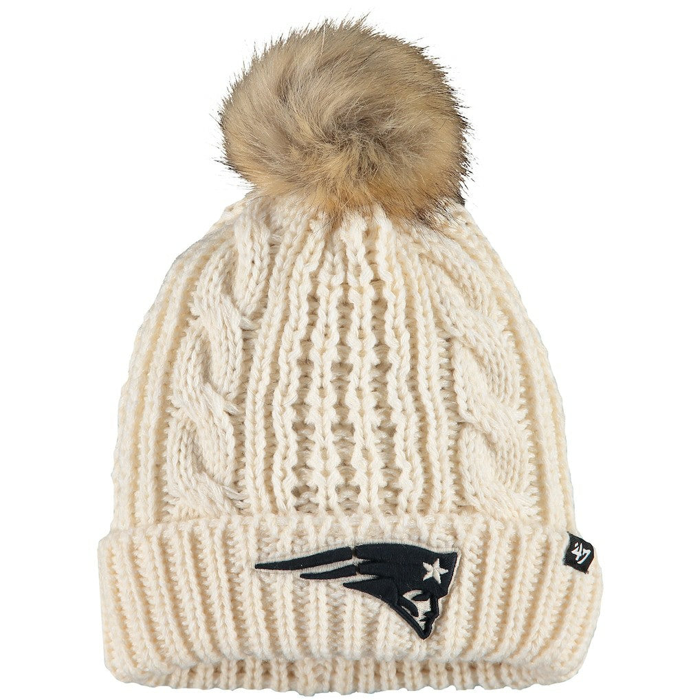 New England Patriots '47 Women's Meeko Cuffed Knit Hat - Cream Hats
