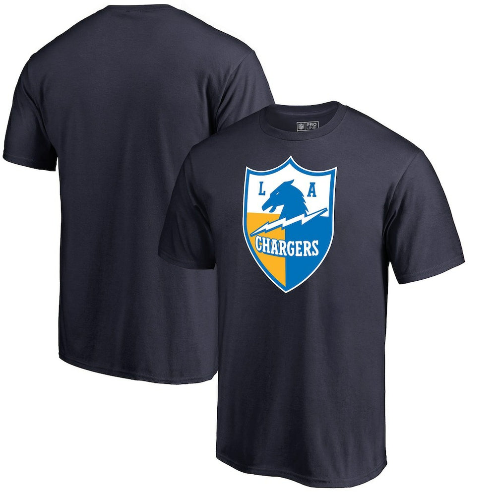 Los Angeles Chargers Vintage Shield Logo T-Shirt - Navy T-shirts
