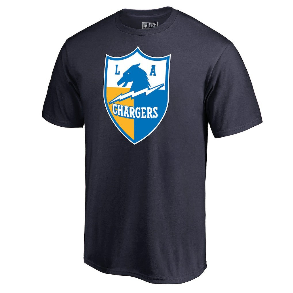 Los Angeles Chargers Vintage Shield Logo T-Shirt - Navy T-shirts