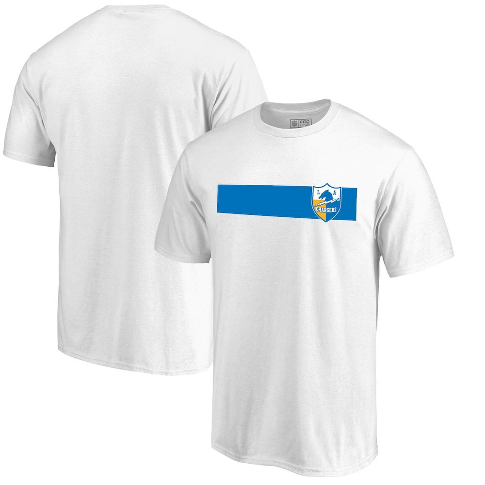 Los Angeles Chargers Vintage Rugby Stripe T-Shirt - White T-shirts