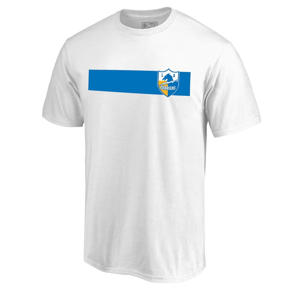 Los Angeles Chargers Vintage Rugby Stripe T-Shirt - White T-shirts