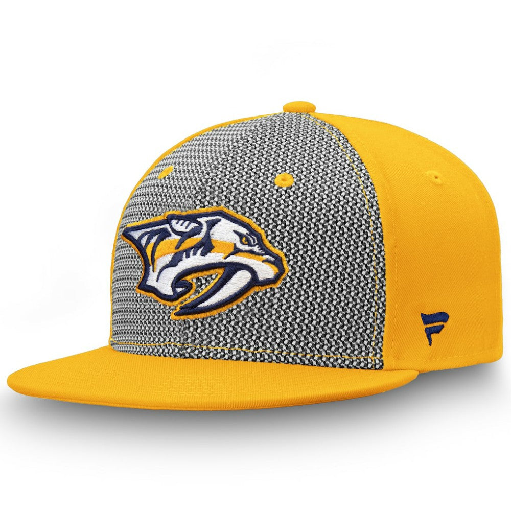 Nashville Predators Fanatics Versalux Fitted Hat - Gray/Gold | US 3390614