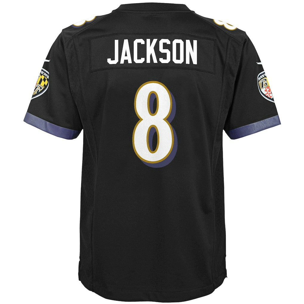 Lamar Jackson Baltimore Ravens Youth Game Jersey - Black Jerseys
