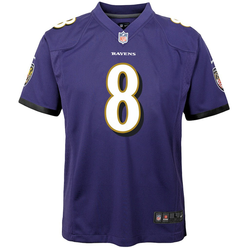Lamar Jackson Baltimore Ravens Youth Game Jersey - Purple Jerseys