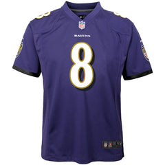 Lamar Jackson Baltimore Ravens Youth Game Jersey - Purple Jerseys