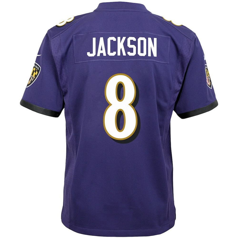 Lamar Jackson Baltimore Ravens Youth Game Jersey - Purple Jerseys