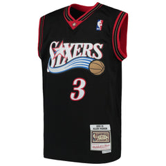 Allen Iverson Philadelphia 76ers Youth Hardwood Classics Swingman Throwback Jersey Black - Mitchell & Ness