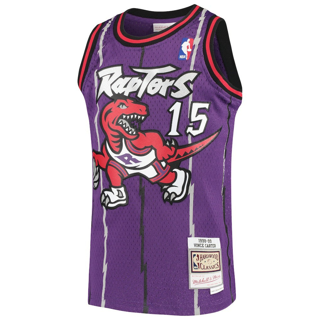 Vince Carter Toronto Raptors Youth 1998/99 Hardwood Classics Swingman Throwback Jersey Purple - Mitchell & Ness outlet