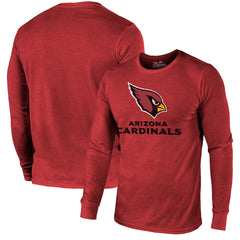 Arizona Cardinals Majestic Threads Lockup Tri-Blend Long Sleeve T-Shirt - Cardinal T-shirts