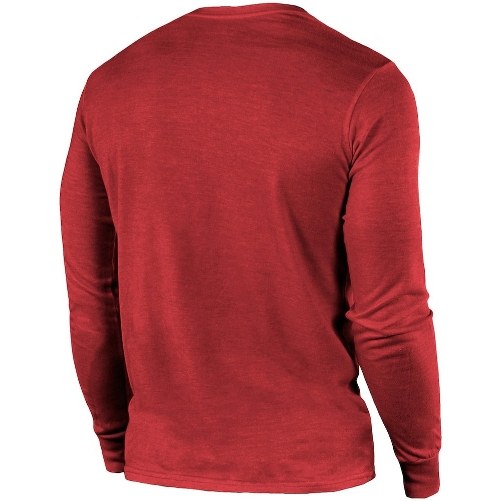 Arizona Cardinals Majestic Threads Lockup Tri-Blend Long Sleeve T-Shirt - Cardinal T-shirts