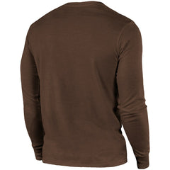 Cleveland Browns Majestic Threads Lockup Tri-Blend Long Sleeve T-Shirt - Brown T-shirts